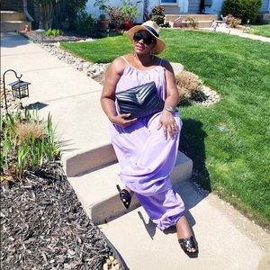 Oversized parachute jumpsuit